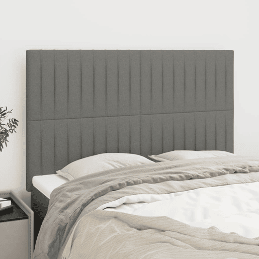 vidaXL Cabeceira Cinza Escuro 144x5x118128 cm Tecido