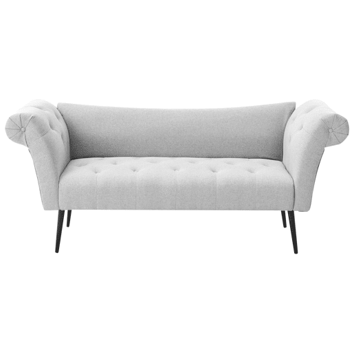 Chaise longue NANTILLY Tecido Cinzento claro