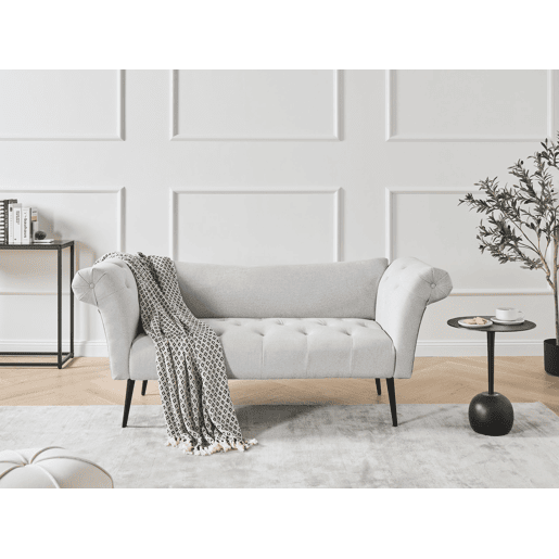 Chaise longue NANTILLY Tecido Cinzento claro