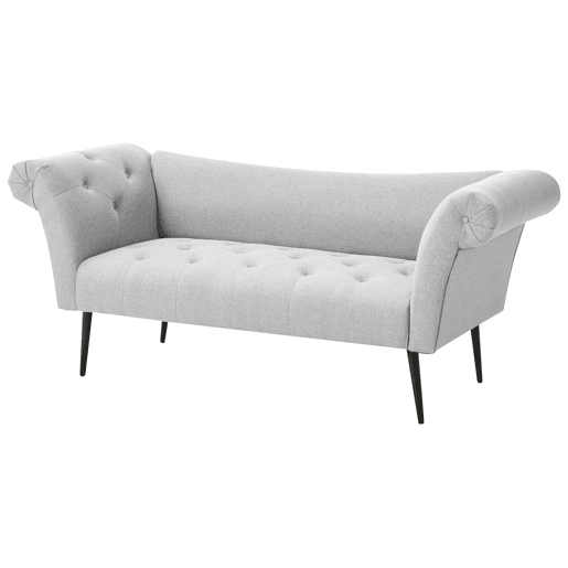 Chaise longue NANTILLY Tecido Cinzento claro