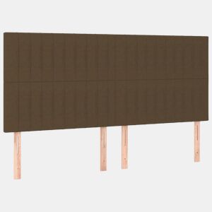 vidaXL Cabeceira Castanho Escuro 200x5x118128 cm Tecido