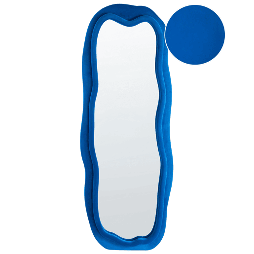 Espelho BEAUNE 56 cm 160 cm Veludo Azul