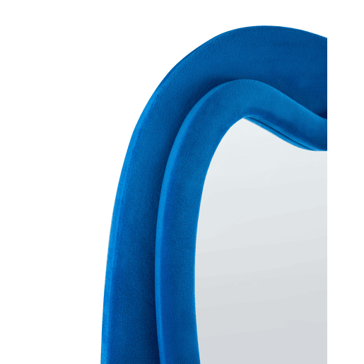 Espelho BEAUNE 56 cm 160 cm Veludo Azul