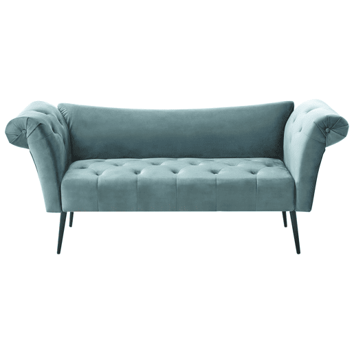 Chaise longue NANTILLY Veludo Azul esverdeado