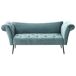 Beliani Chaise longue Terciopelo NANTILLY Beliani Chaise longue Terciopelo NANTILLY Azul/ Verde