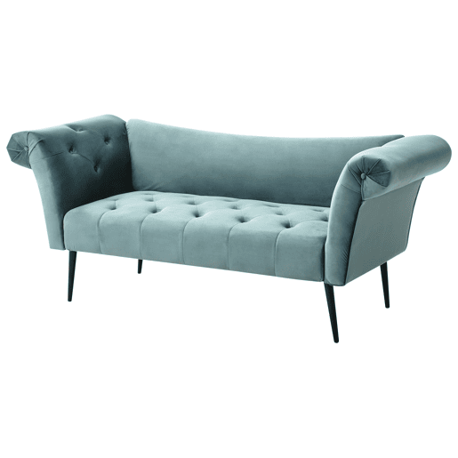 Chaise longue NANTILLY Veludo Azul esverdeado