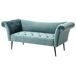 Beliani Chaise longue Terciopelo NANTILLY Beliani Chaise longue Terciopelo NANTILLY Azul/ Verde