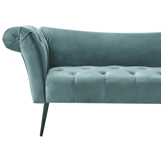 Chaise longue NANTILLY Veludo Azul esverdeado