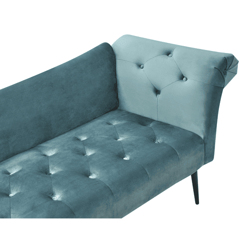 Chaise longue NANTILLY Veludo Azul esverdeado