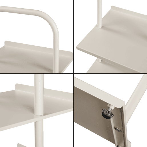 Sapateira Poytya para 5 pares Aço 96 x 34 x 32 cm Champanhe en.casa