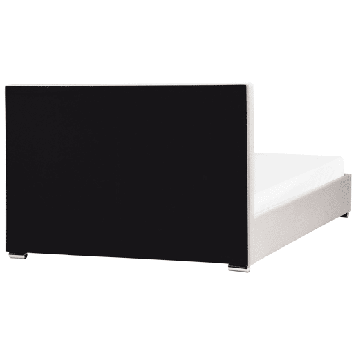 Cama baú Tecido ROUEN 160 x 200 cm Creme claro
