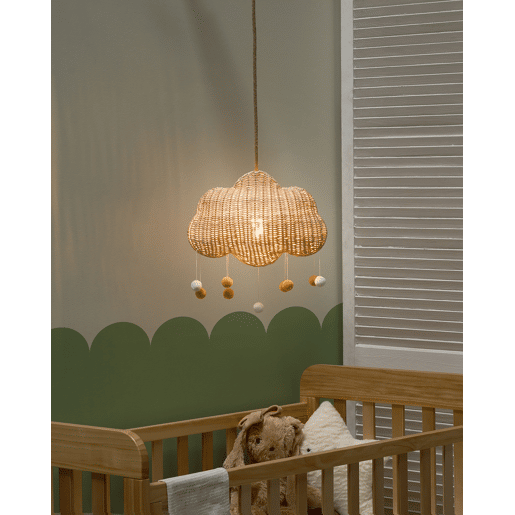 Candeeiro suspenso ONON Rattan Nuvem Natural