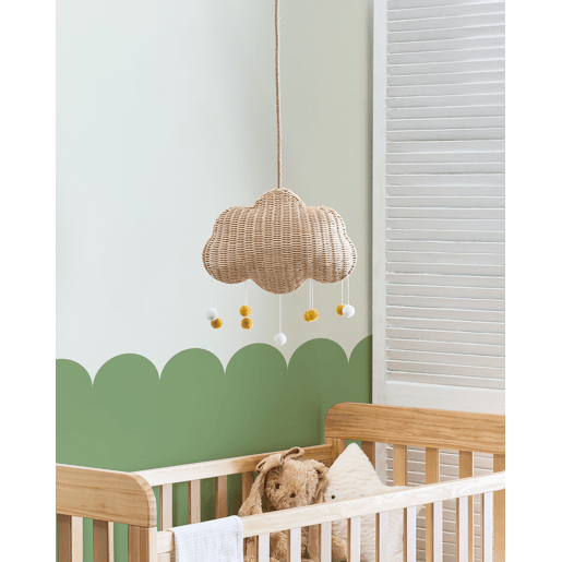 Candeeiro suspenso ONON Rattan Nuvem Natural