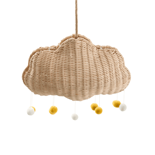Candeeiro suspenso ONON Rattan Nuvem Natural