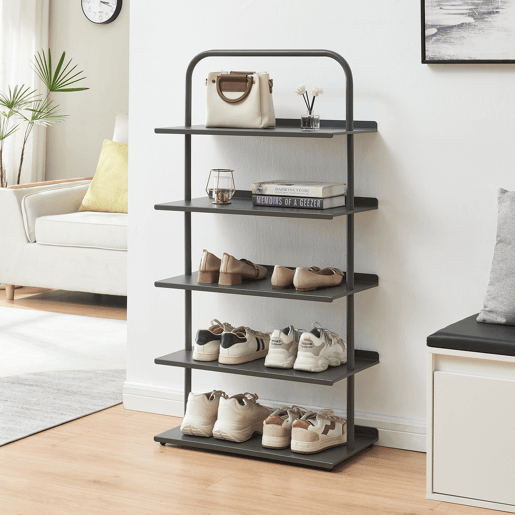 Sapateira Poytya para 10 pares aço 119x60x32cm - Antracite en.casa