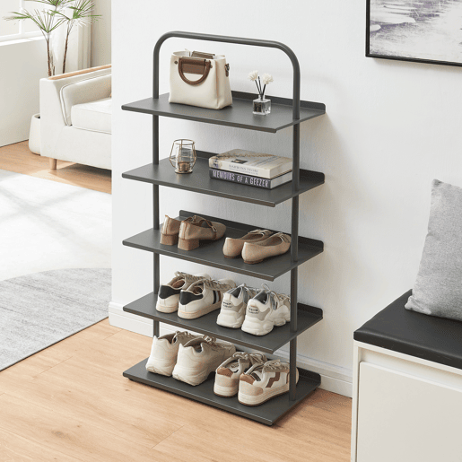Sapateira Poytya para 10 pares aço 119x60x32cm - Antracite en.casa