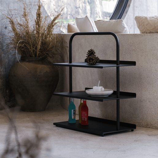 Sapateira Poytya para 6 pares aço 73 x 60 x 32 cm Preto en.casa