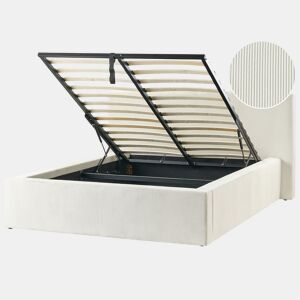 Cama baú Bombazine LILLEBONNE 140 x 200 cm Creme claro