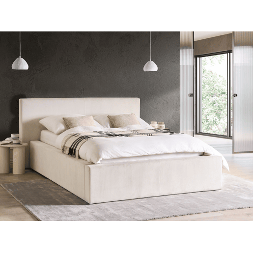 Cama baú Bombazine LILLEBONNE 140 x 200 cm Creme claro