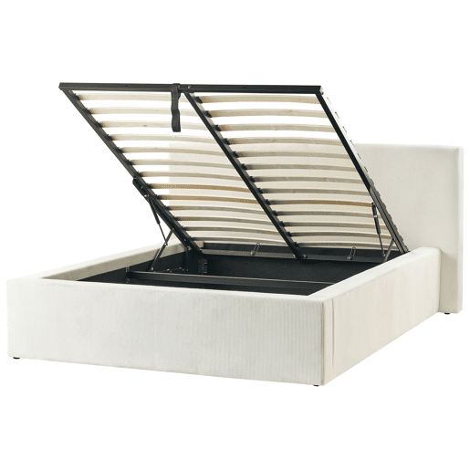 Cama baú Bombazine LILLEBONNE 140 x 200 cm Creme claro