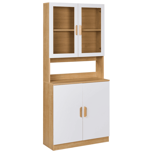 Armário com vitrine CYGNET 80 cm Branco Armário com vitrine CYGNET 80 cm Branco