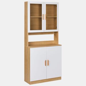 Armário com vitrine CYGNET 80 cm Branco