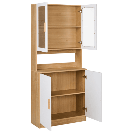Armário com vitrine CYGNET 80 cm Branco Armário com vitrine CYGNET 80 cm Branco