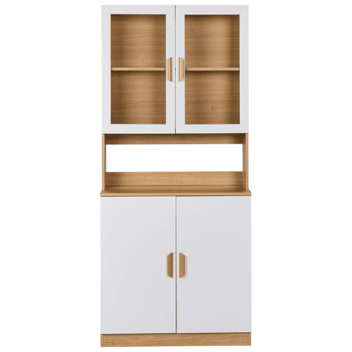 Armário com vitrine CYGNET 80 cm Branco Armário com vitrine CYGNET 80 cm Branco