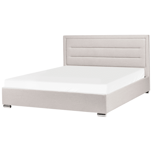 Cama baú Tecido ROUEN 180 x 200 cm Creme claro