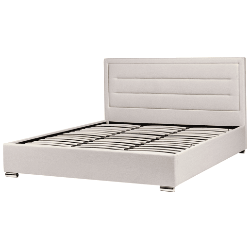 Cama baú Tecido ROUEN 180 x 200 cm Creme claro