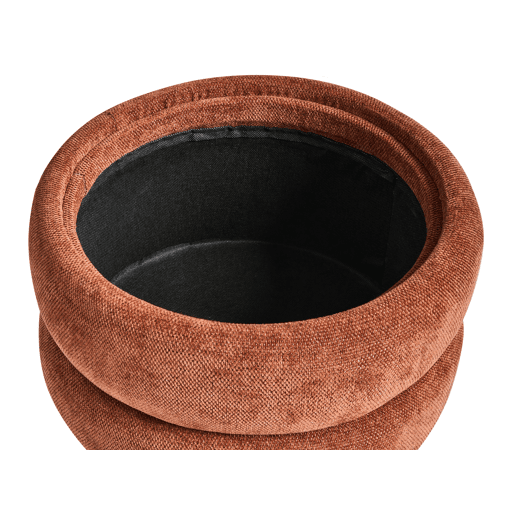 Pufe com arrumação HAWLEY Chenille Castanho dourado 40 cm 40 cm 41 cm