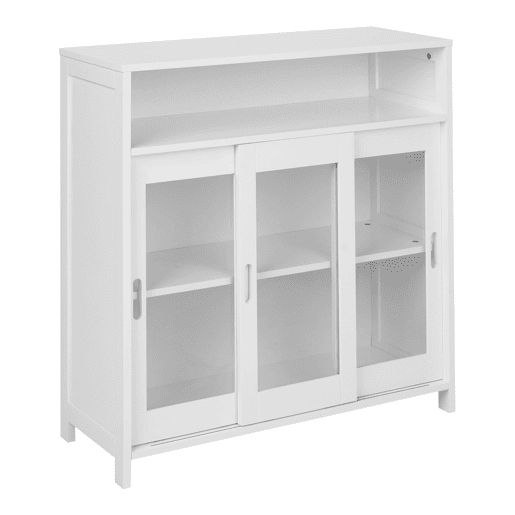 Armário com vitrine CRABTREE 86 cm Branco