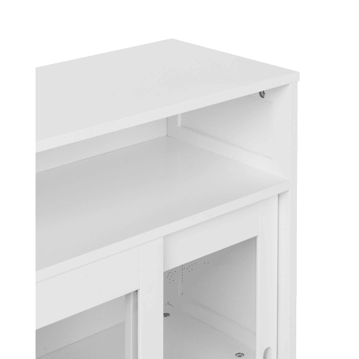 Armário com vitrine CRABTREE 86 cm Branco
