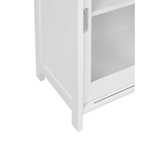 Armário com vitrine CRABTREE 86 cm Branco