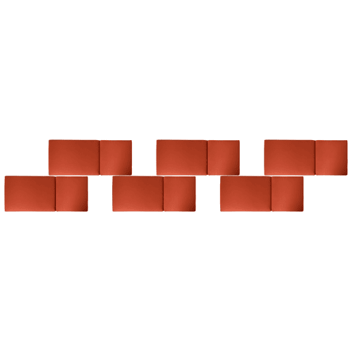 Conjunto de 6 almofadas de encosto JAVAAMANTEA PREMIUM 50 x 70 cm Vermelho
