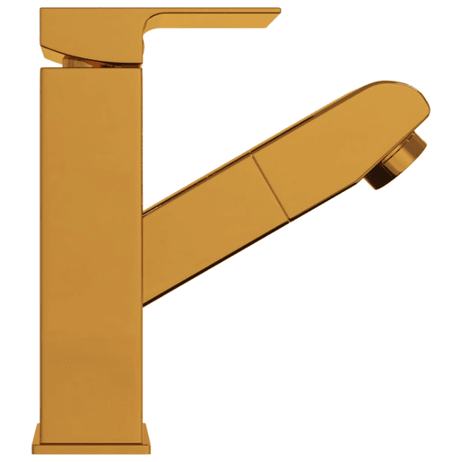 vidaXL Torneira extraível p lavatório casa de banho 157x172mm dourado