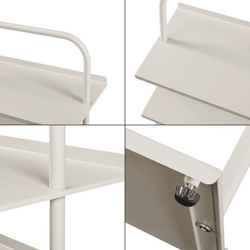 Sapateira Poytya para 6 pares aço 73 x 60 x 32 cm Champanhe en.casa