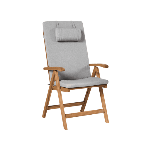 Conjunto de refeições de jardim 6 lugares JAVA PREMIUM Madeira de acácia Cinzento