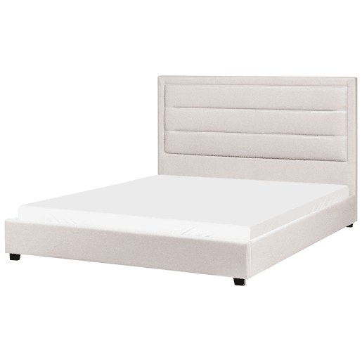 Cama de água Tecido ROUEN 160 x 200 cm Creme claro
