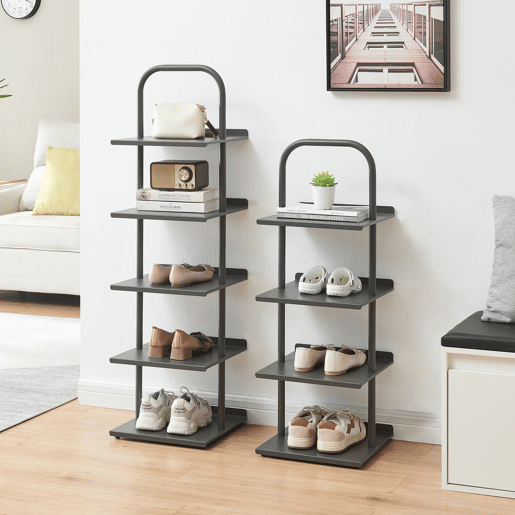 Sapateira Poytya para 4 pares aço 96 x 34 x 32 cm Antracite en.casa