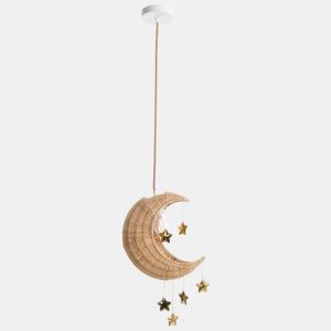 Candeeiro suspenso ORCHON Rattan Lua Natural