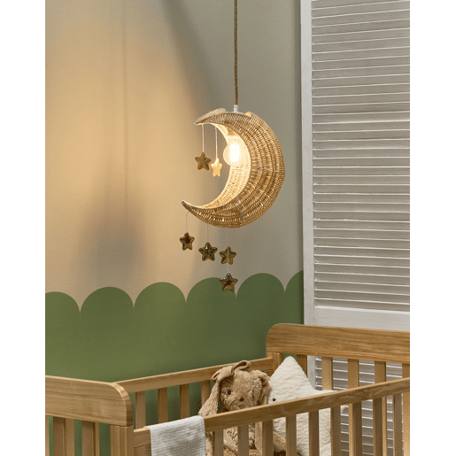 Candeeiro suspenso ORCHON Rattan Lua Natural Candeeiro suspenso ORCHON Rattan Lua Natural