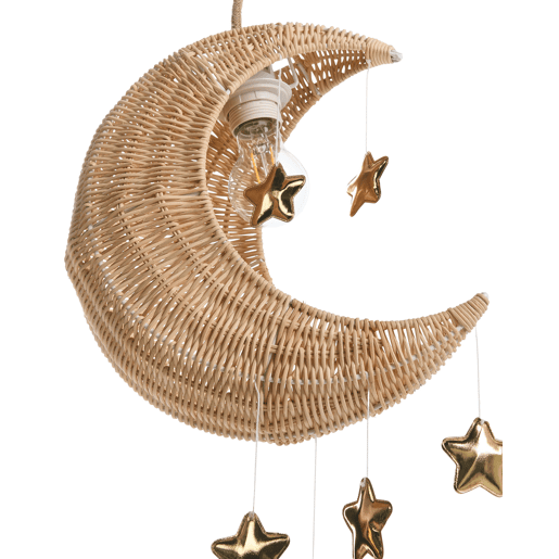Candeeiro suspenso ORCHON Rattan Lua Natural Candeeiro suspenso ORCHON Rattan Lua Natural