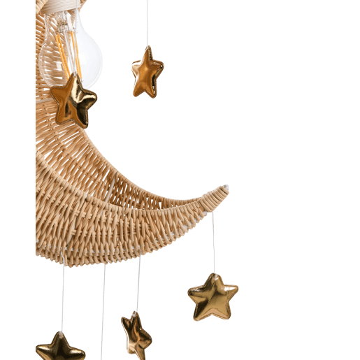 Candeeiro suspenso ORCHON Rattan Lua Natural Candeeiro suspenso ORCHON Rattan Lua Natural