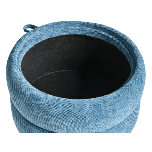 Pufe com arrumação HAWLEY Chenille Azul 40 cm 40 cm 41 cm
