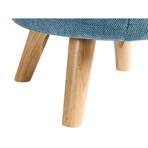 Pufe com arrumação HAWLEY Chenille Azul 40 cm 40 cm 41 cm