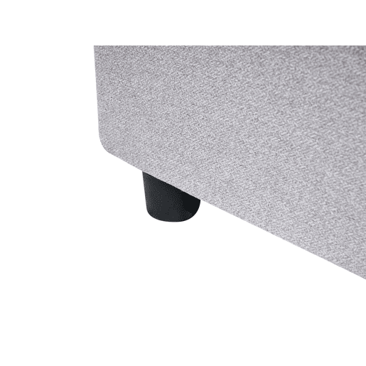 Cama com gavetas de arrumação e sem cabeceira Tecido PRADES 140 x 200 cm Cinzento claro