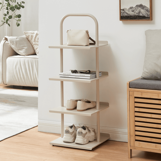 Sapateira Poytya para 4 pares aço 96 x 34 x 32 cm Champanhe en.casa