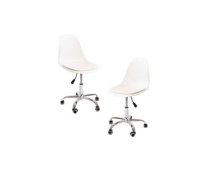 Pack 2 sillas dami office - blanco