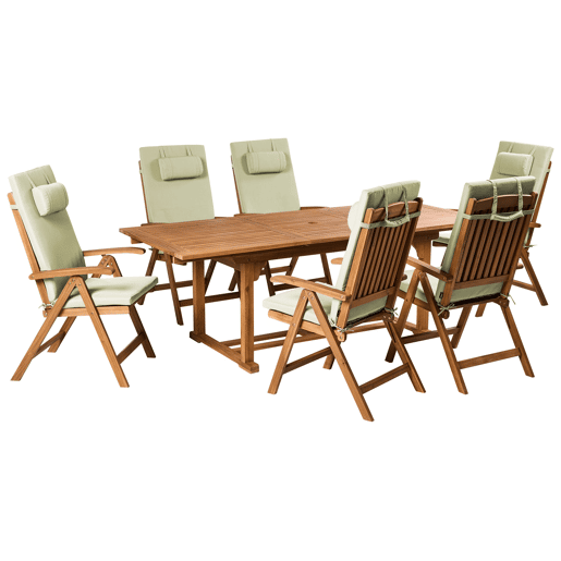 Conjunto de 6 almofadas de encosto JAVAAMANTEA PREMIUM 50 x 70 cm Verde